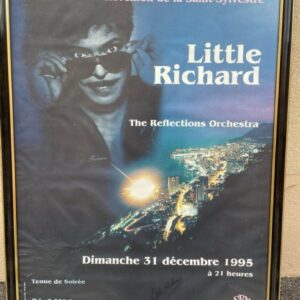 Little Richard Affiche, Poster du Concert de Monte-Carlo 31.12.1995 Dédicassée