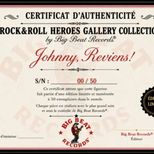 Certifcat Authenticité - figurine Big Beat Records - Johnny Reviens!